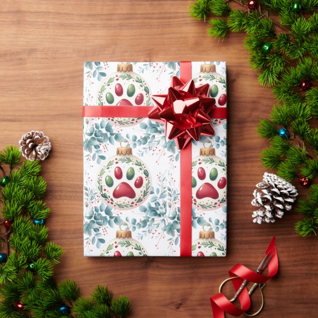 Papel De Presente Cat PAW para Natal (Presente de Natal)