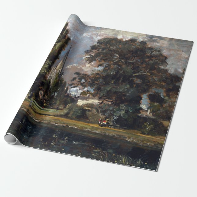Papel De Presente Catedral de John Constable Salisbury e Leadenhall (Desenrolado)