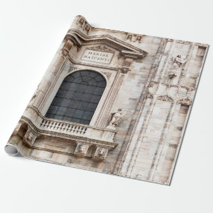 Papel De Presente Catedral de Milão. Bela tempestade italiana