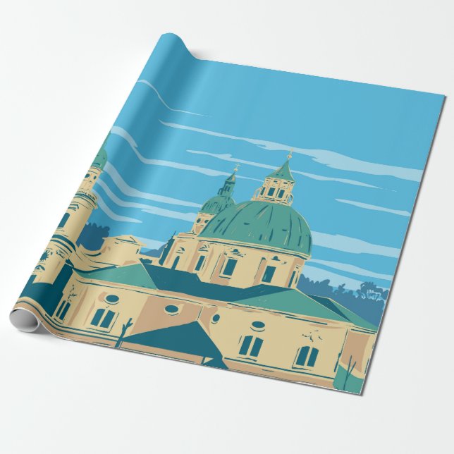 Papel De Presente Catedral de Salzburgo (Desenrolado)