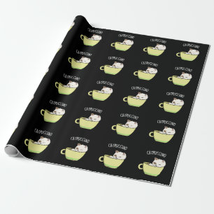 Papel De Presente Catpuccino Gatinho Engraçado Gato Em Xícara Trocad