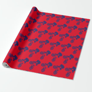 Papel De Presente Cavaleiro de bicicleta BMX