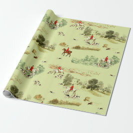 Papel De Presente Cavalheiros Ingleses de Cavalos e Cães de Caça Vin