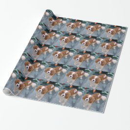 Papel De Presente Cavalier King Charles Spaniel Natal