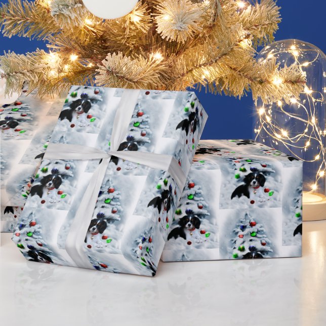 Papel De Presente Cavalier King Charles Spaniel Natal (Feriados)