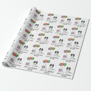 Papel De Presente Cavalier King Charles Spaniel Tricolor - Aniversár