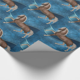 Papel De Presente Cavalo a Azul com impressão de fita LG Ocasião