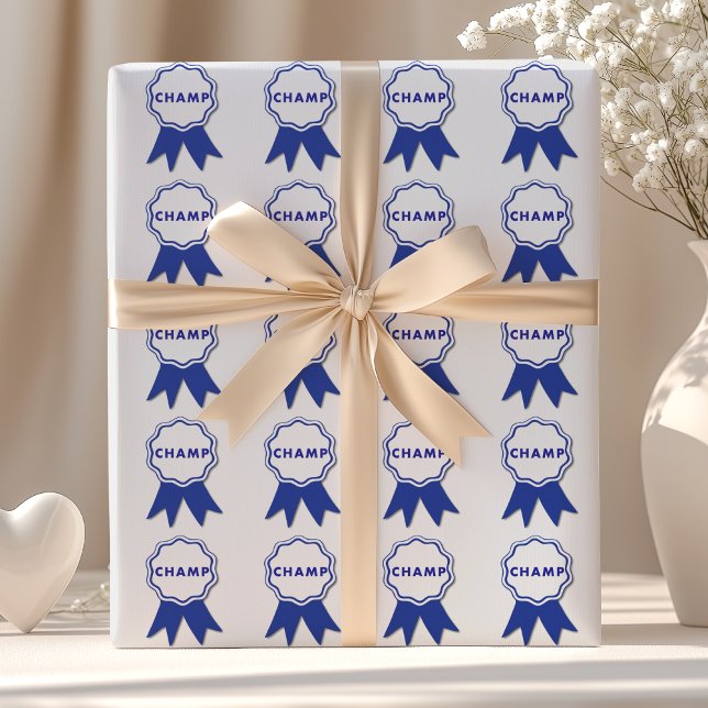 Papel De Presente Cavalo Blue Ribbon (Criador carregado)