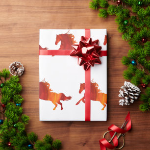 Papel De Presente Cavalo de Fogo