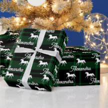 Cavalo Equestre de Natal verde Personalizado