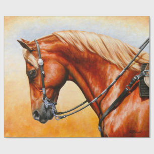 Papel De Presente Cavalo Trimestre da Sorrel Ocidental