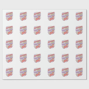 Papel De Presente Cavalo Unicórnio Espantoso Pequeno Unicórnio Capri