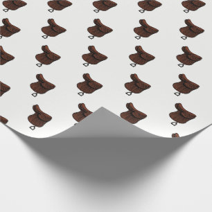 Papel De Presente Cavalos - cor equestre formal da sela da aderênci