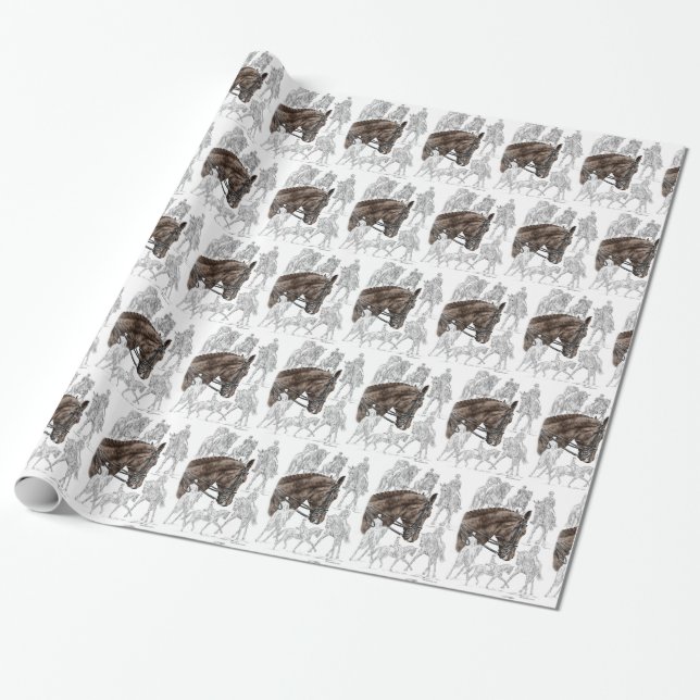Papel De Presente Cavalos de Dressagem Coletados FEI (Desenrolado)