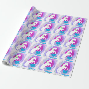 Papel De Presente Cavalos do Coração Branco V Feriado (Risco Color