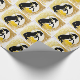 Papel De Presente Cavalos do Coração V Feriado (Estrelas do Ouro)