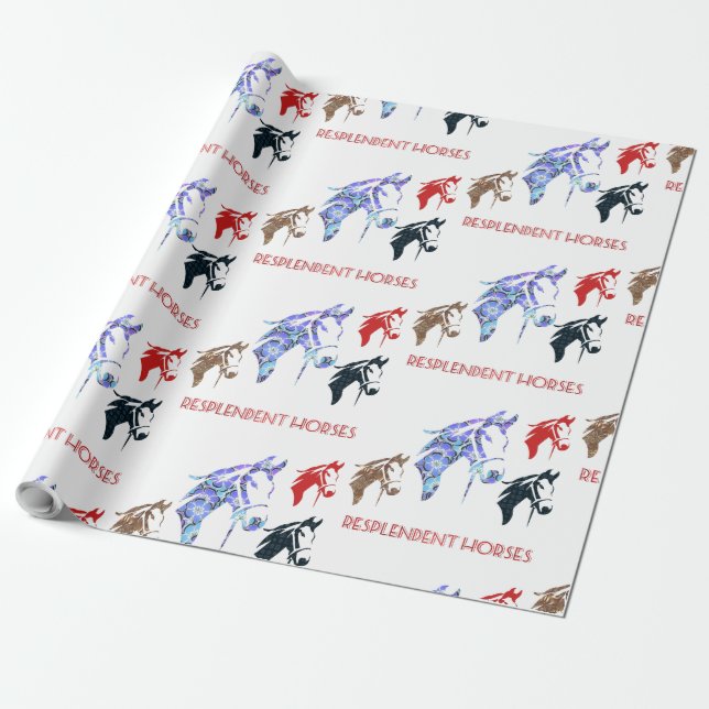 Papel De Presente cavalos resplendentes (Desenrolado)