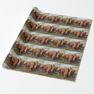 Papel De Presente Cavalos Selvagens Livno Nature Scene