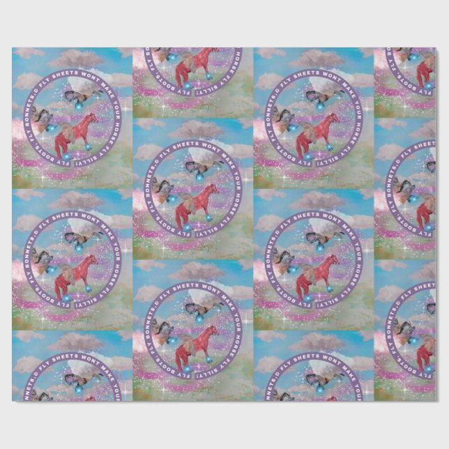 Papel De Presente cavalos voando (Aberto)