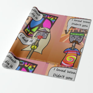 Papel De Presente Cavando Woodstock Rick London Cartoon