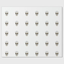 Papel De Presente Caveira de Açúcar Personalizável