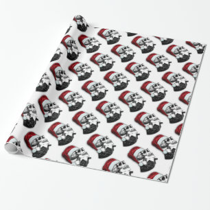 Papel De Presente Caveira do Papai Noel