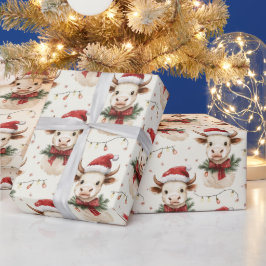 Papel De Presente Caw de Natal com Papai Noel