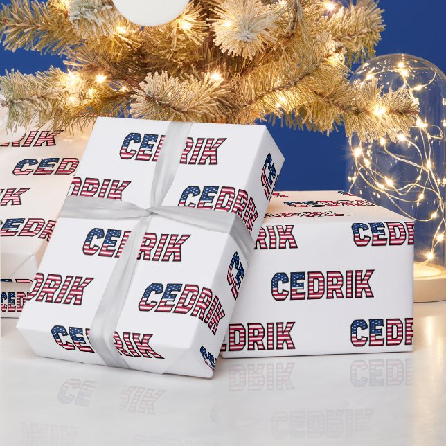 Papel De Presente Cedrik Vorname Name USA US Geschenkpapier Papier (Feriados)