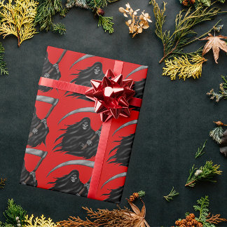 Papel De Presente Ceifador Gótico com Scythe