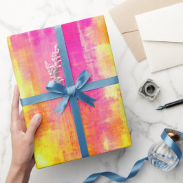 Papel De Presente Celebração Contemporânea Única Nascimento clássico