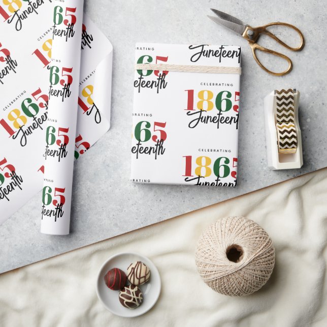 Papel De Presente Celebração da História Negra da Liberdade em 1865 (Artesanato)