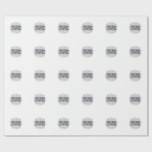 Papel De Presente Celebração da Liberdade 4 de Julho Camisa Patrióti