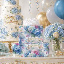 Celebração de Aniversário de Hortênsia Azul Elegan