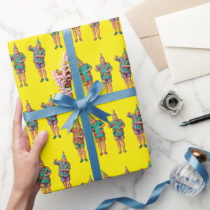 Papel De Presente Celebração de Aniversário do Dançando Donald Trump