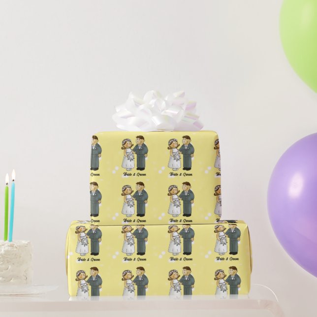 Papel De Presente Celebração de Casamento da Noiva e do Noivo (Presentes para festas)