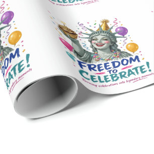Papel De Presente Celebração do Aniversário da Estátua da Liberdade