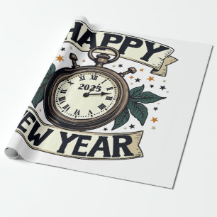 Papel De Presente Celebração do Ano Novo do Feliz ano novo 2025
