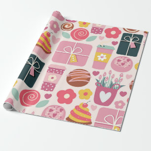 Papel De Presente Celebração do Dia de as mães doce