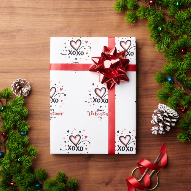 Papel De Presente Celebração do dia de os namorados do Amor (Presente de Natal)