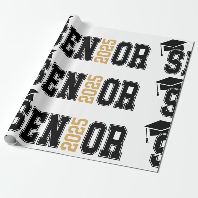 Papel De Presente Celebração do Formando 2025 (Desenrolado)