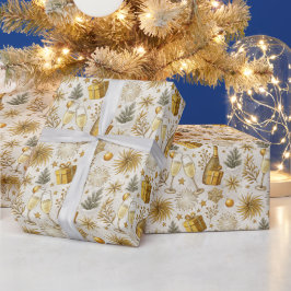 Papel De Presente Celebração Festiva de Ano Novo