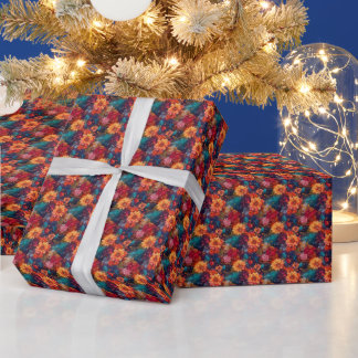 Papel De Presente Celebração Vibrante