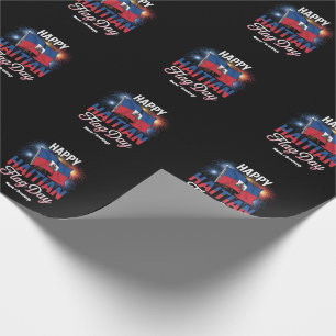 Papel De Presente Celebrar o Feliz Dia de Bandeira Haitiano - Camise
