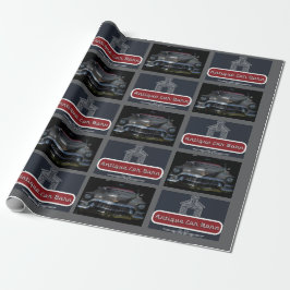 Papel De Presente Celeiro de Carros Antigos
