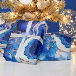 Papel De Presente Celestial Agate | Abstract Geode Stone Pattern