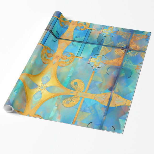 Papel De Presente Celestial Crossroads Wrapping Paper (Desenrolado)