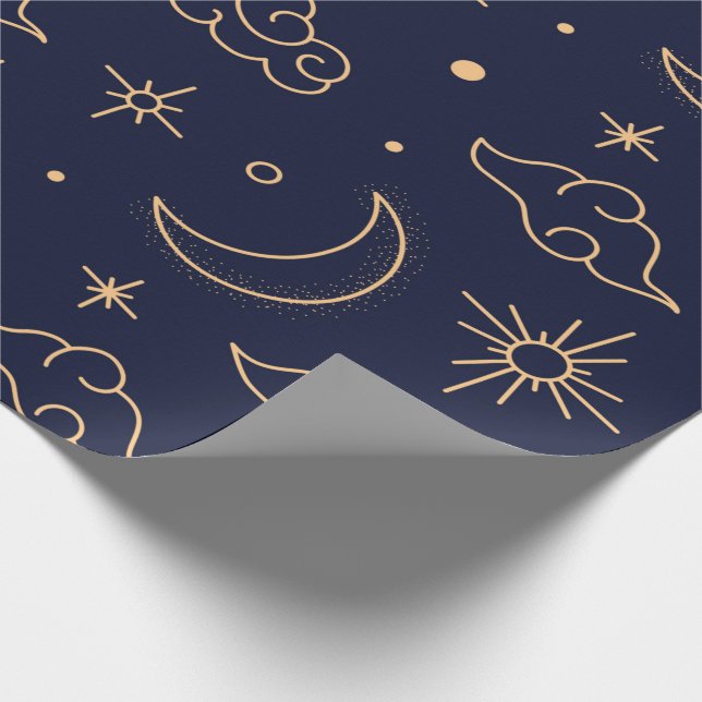 Papel De Presente Celestial Moon & Cloud Wrapper Paper (Ponta)