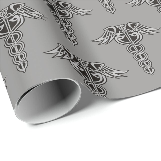 Papel De Presente Celtic Knot Caduceus (Ponta do rolo)