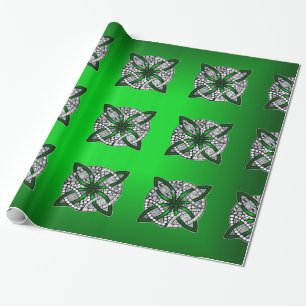 Papel De Presente Celtic Knot Original Art Green