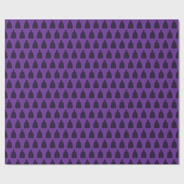 Papel De Presente cemitério de halloween (Aberto)